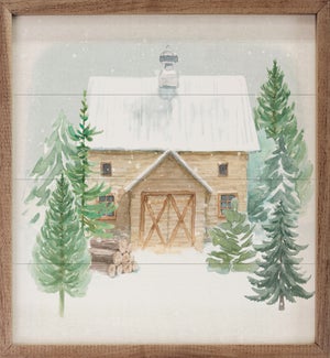 Wooded Winter II Logs By Beth Grove
